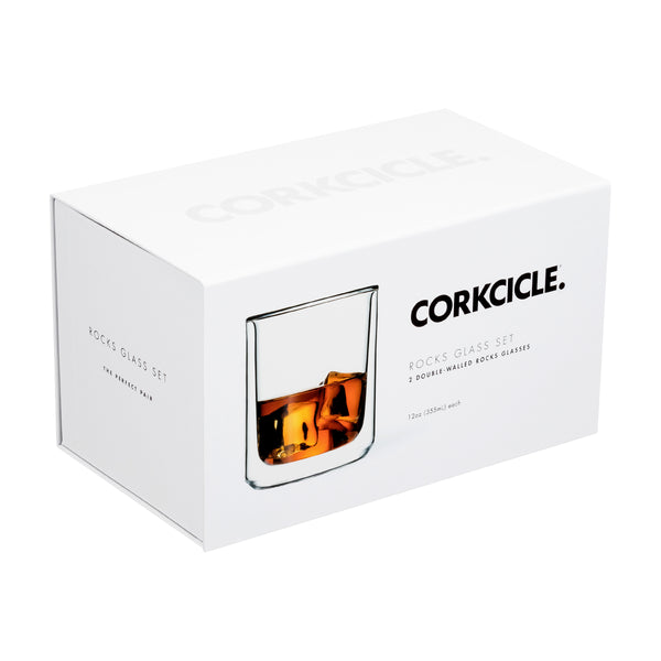 Corkcicle - Stemless & Rocks Glass Set (CORK-RGC & CORK-RCP)