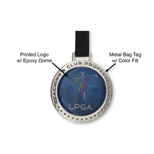 Metal Bag Tag - Printed Dome (PG-CBTPD)