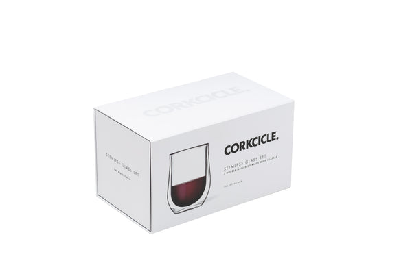 Corkcicle - Stemless & Rocks Glass Set (CORK-RGC & CORK-RCP)