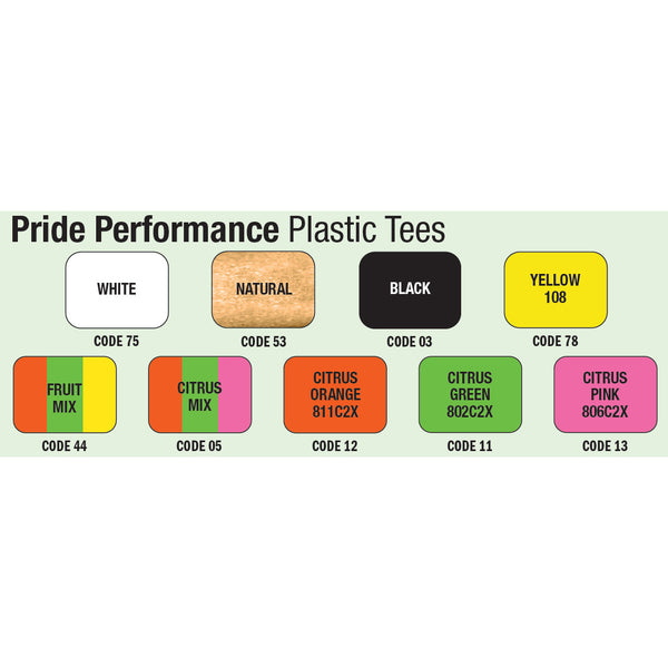 Pride Performance Plastic Tees - 2 3/4" Bulk (APT-EVOBI234)